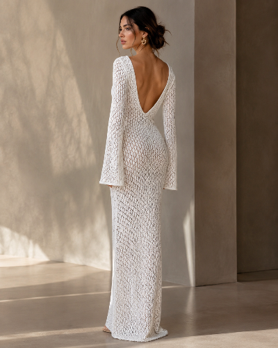 Gehäkeltes Maxikleid „Golden Hour“
