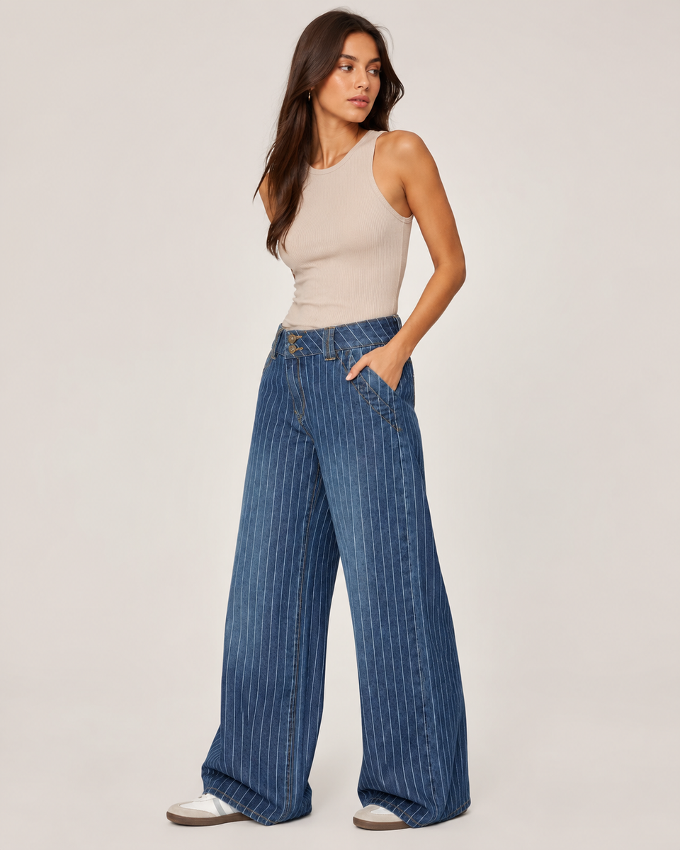Tailored Wide-Leg Denim