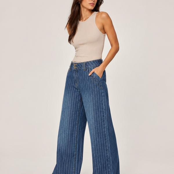 Tailored Wide-Leg Denim