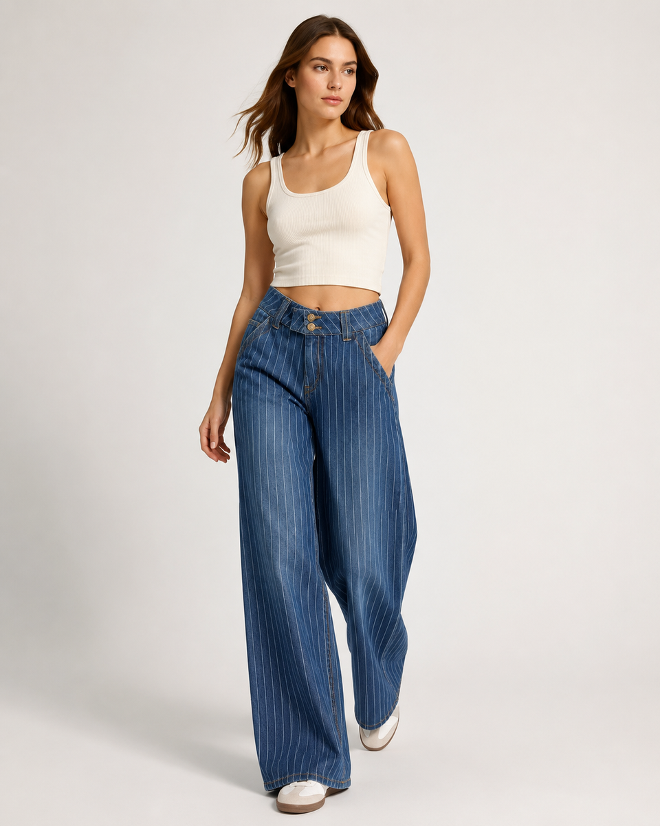 Tailored Wide-Leg Denim