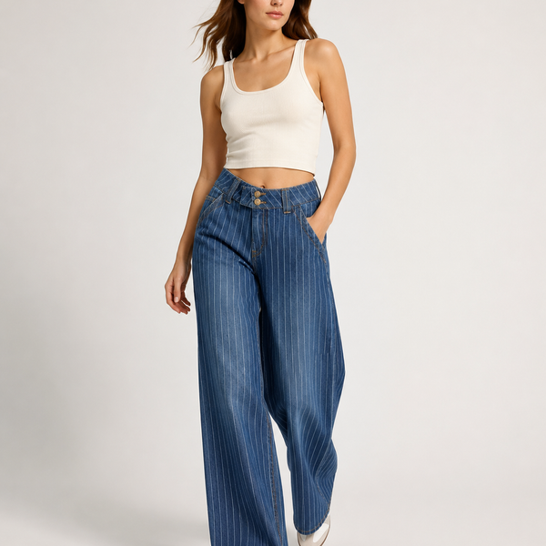 Tailored Wide-Leg Denim
