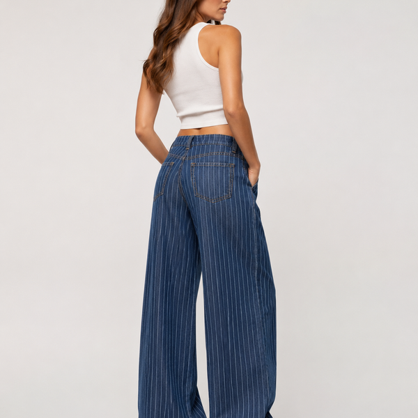 Tailored Wide-Leg Denim