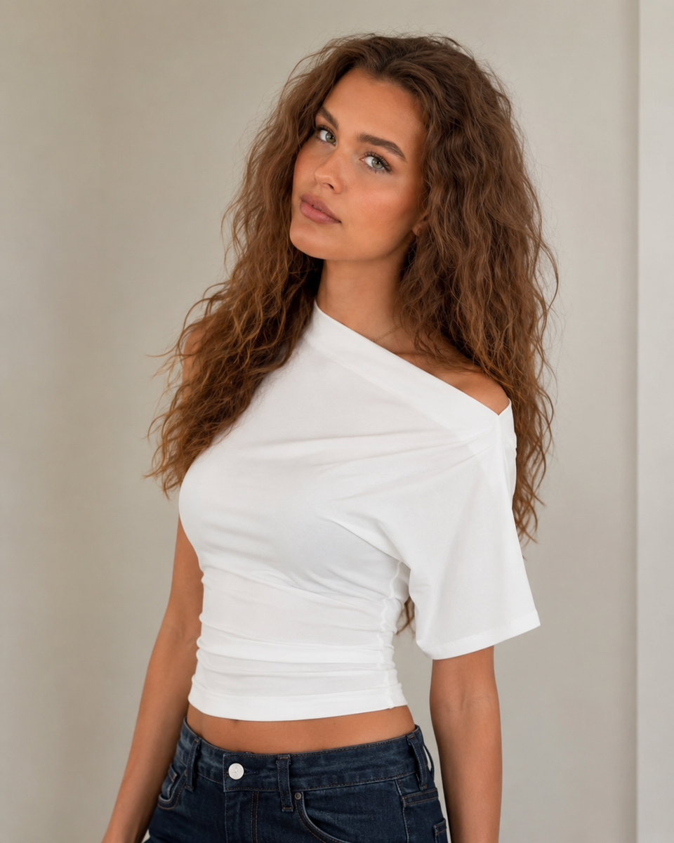 Asymmetric Cut Fitted Top