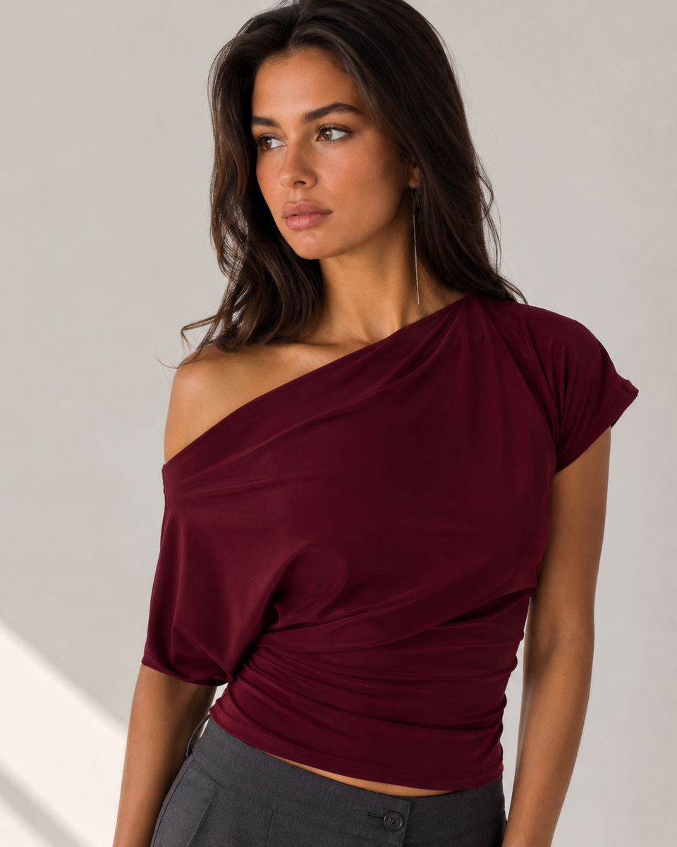 Asymmetric Cut Fitted Top